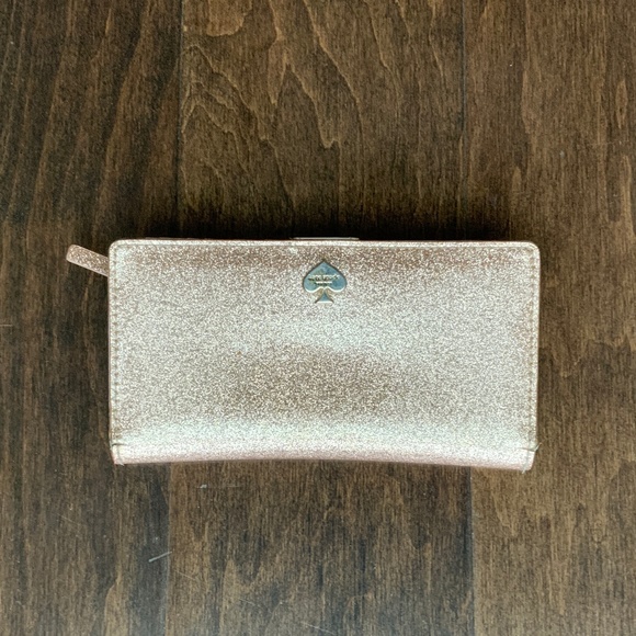 KATE SPADE Wallet Pink Glitter - Picture 1 of 12